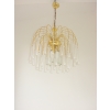 Vintage lampa sufitowa z mosiądzowaną konstrukcją